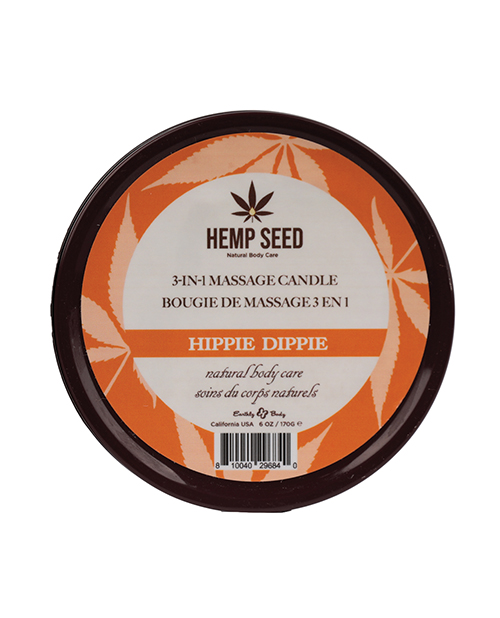 Earthly Body Summer 2024 3 in 1 Massage Candle - 6 oz Hippie Dippie - Image 2