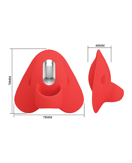 Pretty Love Carnation Manta Ray Finger Vibe - Red - Image 3