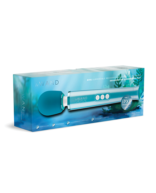 Le Wand Dive Submersible & Rechargeable Vibrating Massager - Blue - Image 2