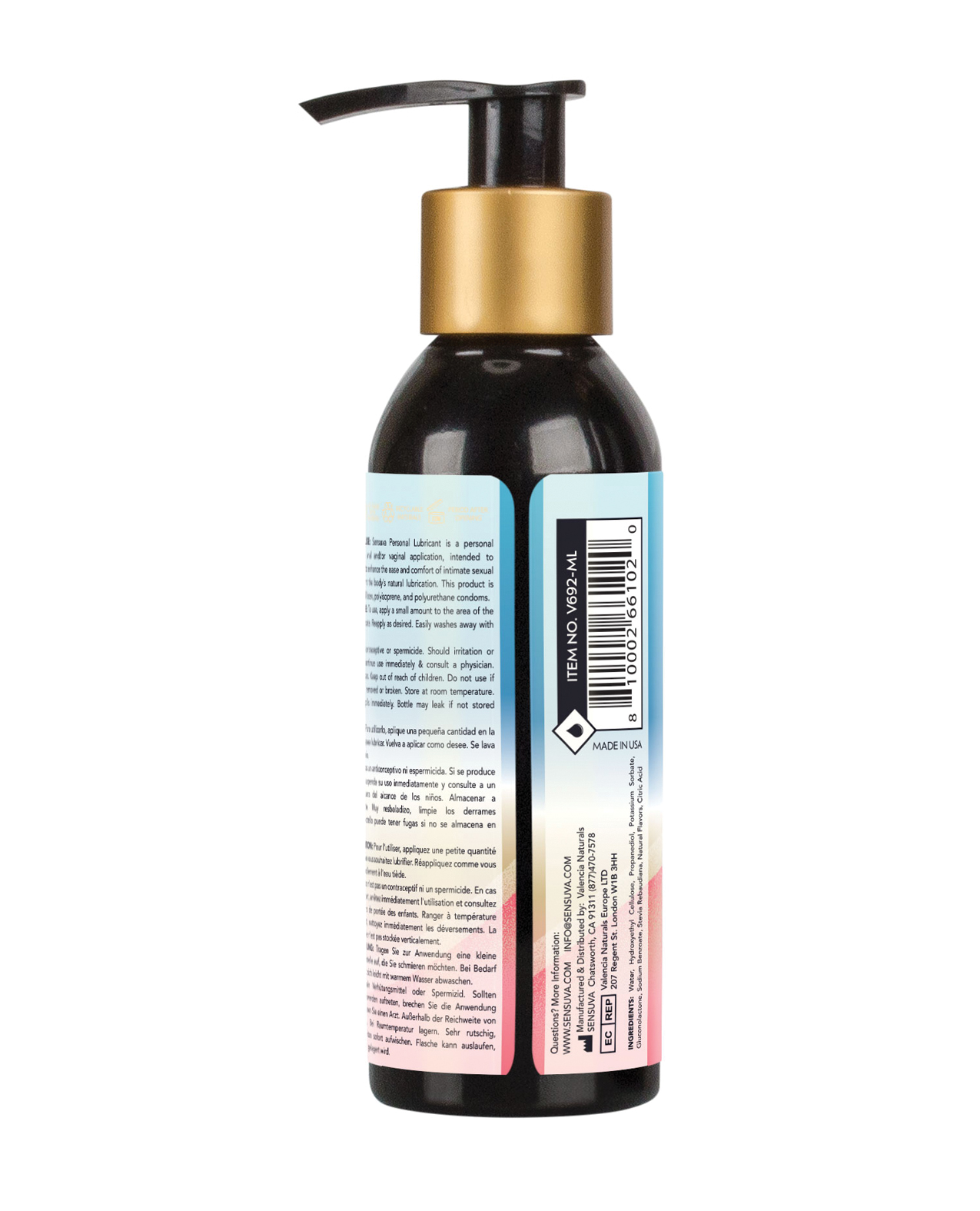 Sensuva Natural Water Based Personal Moisturizer - 4.23 oz Cotton Candy - Image 2