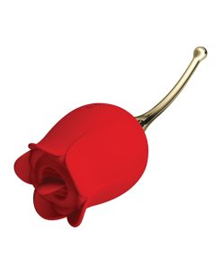 Alternative view of Pretty Love Licking Rose Lover Dual Ended Vibrator - Rose