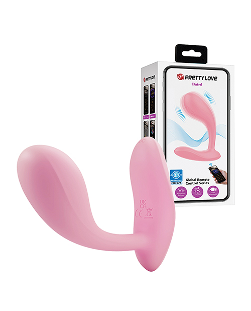 Pretty Love Baird App-Enabled Vibrating Butt Plug - Hot Pink - Image 4