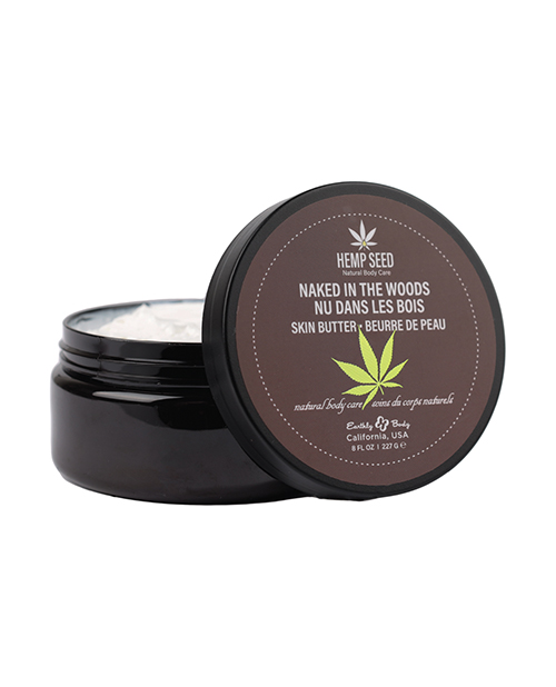 Earthly Body Hemp Seed Skin Butter - 8 oz Jar Naked in the Woods - Image 3