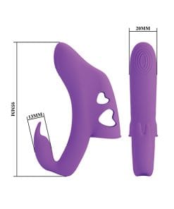 Alternative view of Pretty Love Yenna Dual Finger Vibe - Purple