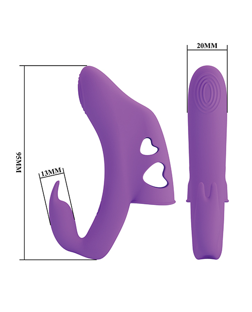 Pretty Love Yenna Dual Finger Vibe - Purple - Image 2