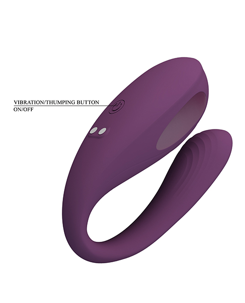 Pretty Love Aari Thumping Dual Vibrator - Purple - Image 3