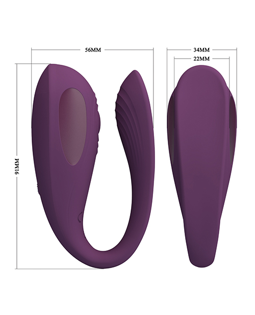 Pretty Love Aari Thumping Dual Vibrator - Purple - Image 6