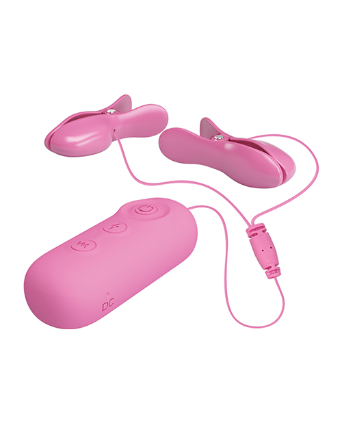 Pretty Love Romantic Wave II Estim & Vibrating Nipple Clip - Pink - Image 2