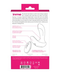 Alternative view of VeDO Inme Rechargeable Dual Vibe w/Remote Control - Pink