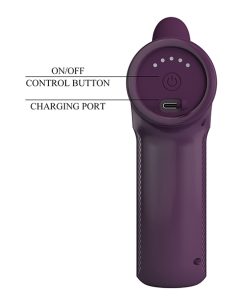 Alternative view of Pretty Love DJ Scholar Dual Thrusting Gun Massager - Purple