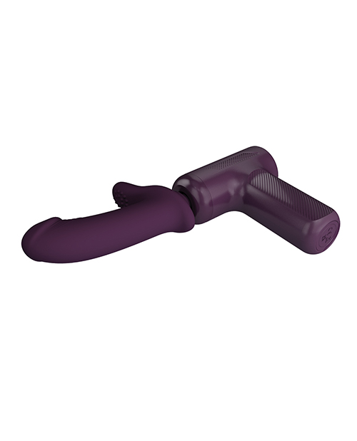 Pretty Love DJ Scholar Dual Thrusting Gun Massager - Purple - Image 5