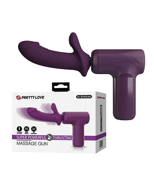 Pretty Love DJ Scholar Dual Thrusting Gun Massager - Purple - Image 7