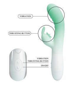 Alternative view of Pretty Love Cerberus Licking Rabbit - Aqua Ombre