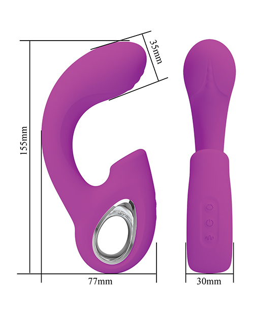 Pretty Love Sibel Tapping Rabbit G Vibrator - Fuchsia - Image 6